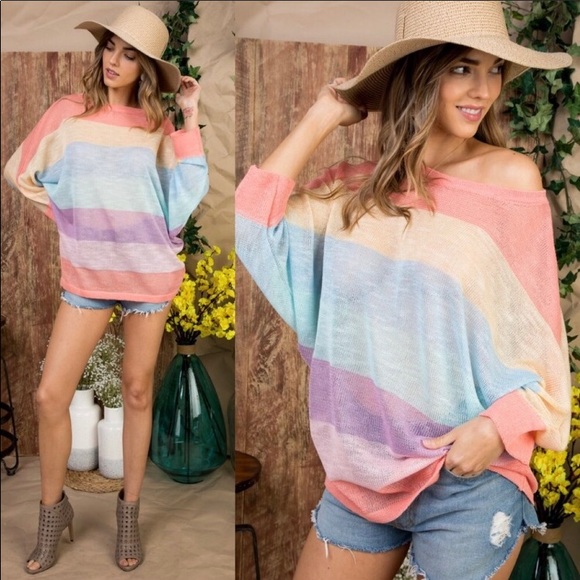 Sweaters - Striped knit sweater